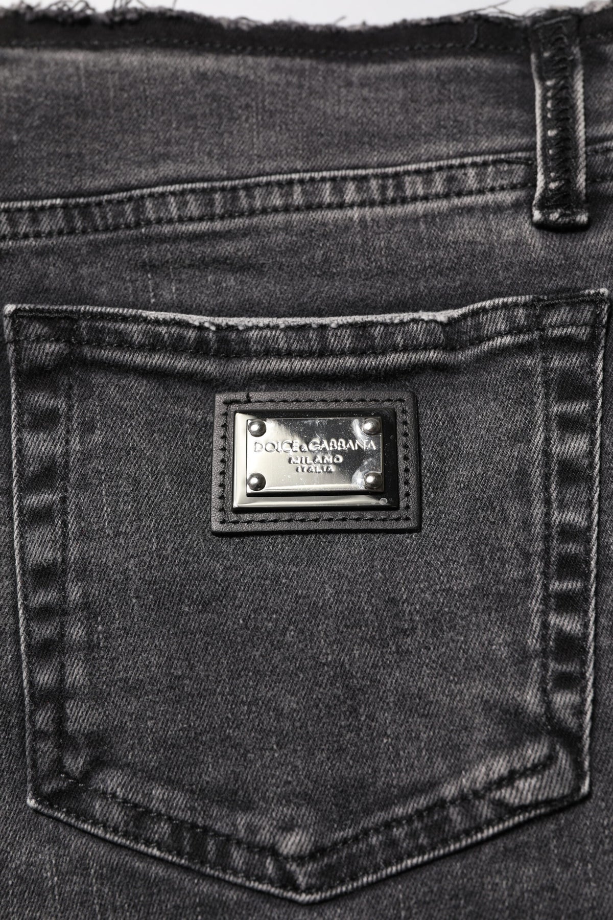 Dolce & Gabbana Jeans Skinny Grises en Coton