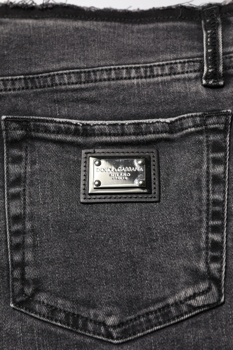 Dolce & Gabbana Jeans Skinny Grises en Coton