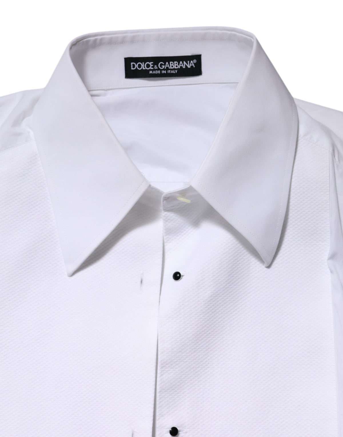 Dolce & Gabbana Chemise Blanche en Coton à Manches Longues