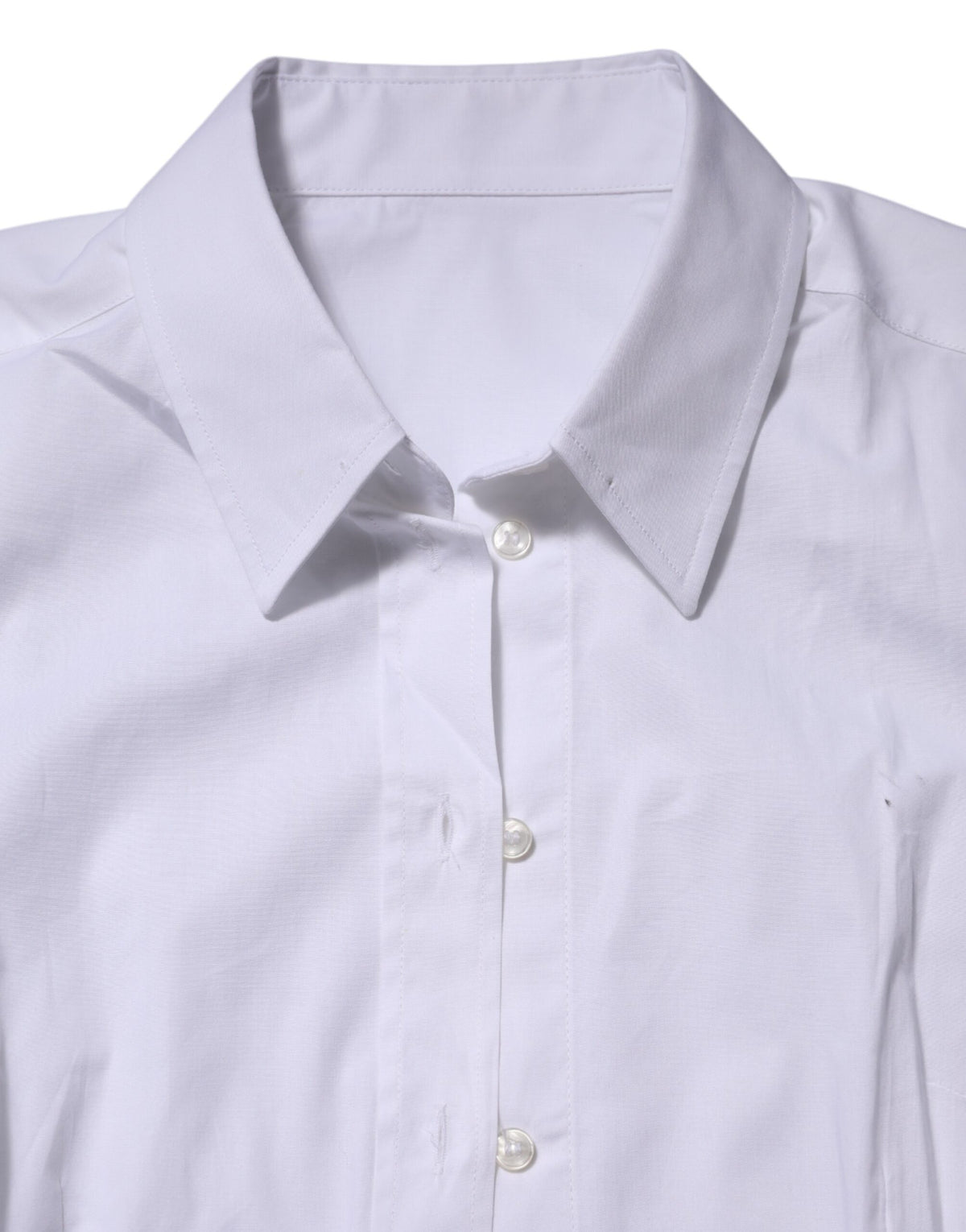 Dolce & Gabbana Chemisier Blanc à Col Longues Manches