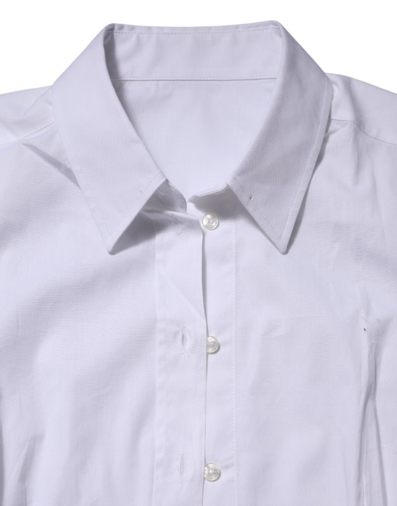 Dolce & Gabbana Chemisier Blanc à Col Longues Manches