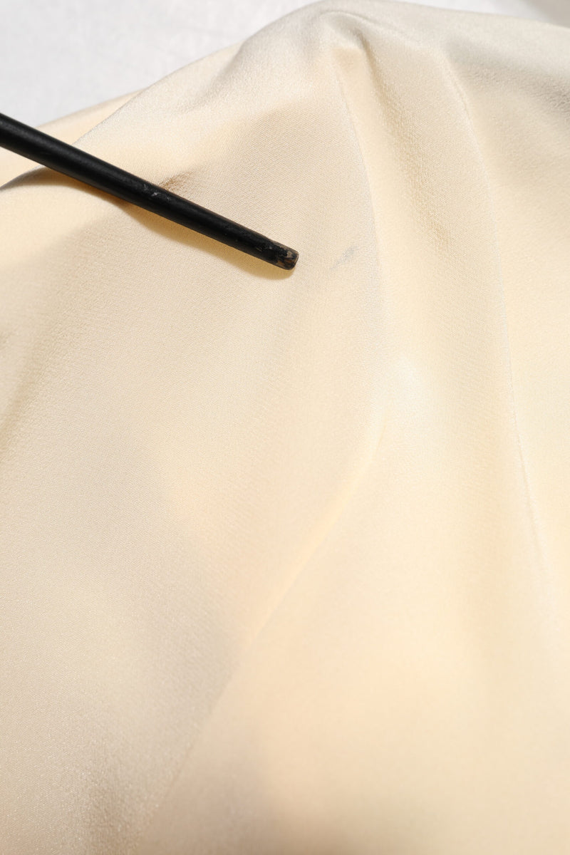 Dolce & Gabbana Blouse en Soie Jaune Clair avec Col Ascot