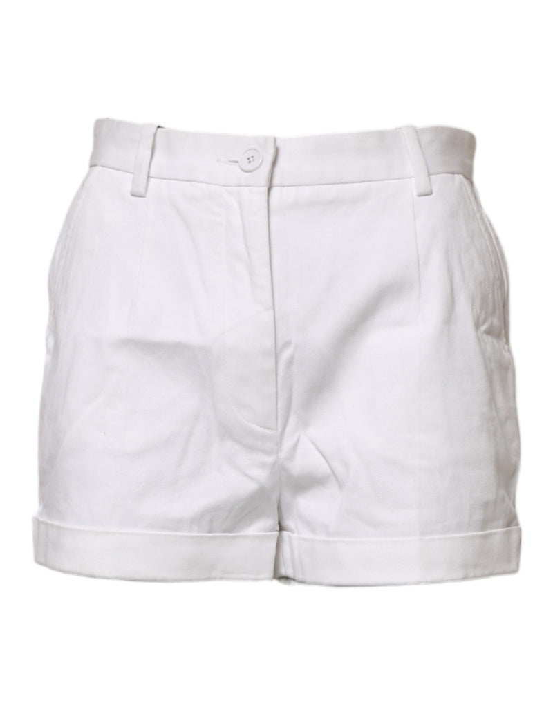 Dolce & Gabbana Bermuda Shorts Femme Blanc en Coton