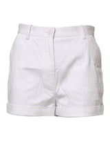 Dolce & Gabbana Bermuda Shorts Femme Blanc en Coton