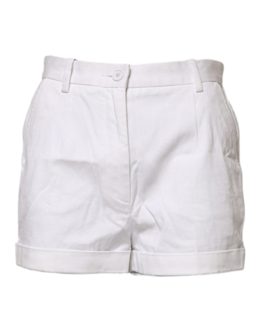 Dolce & Gabbana Bermuda Shorts Femme Blanc en Coton