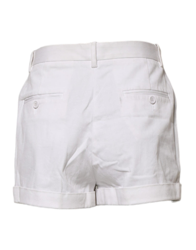 Dolce & Gabbana Bermuda Shorts Femme Blanc en Coton