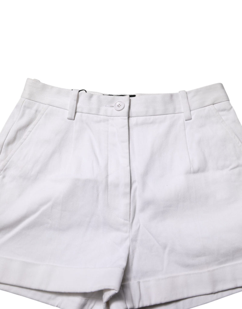 Dolce & Gabbana Bermuda Shorts Femme Blanc en Coton