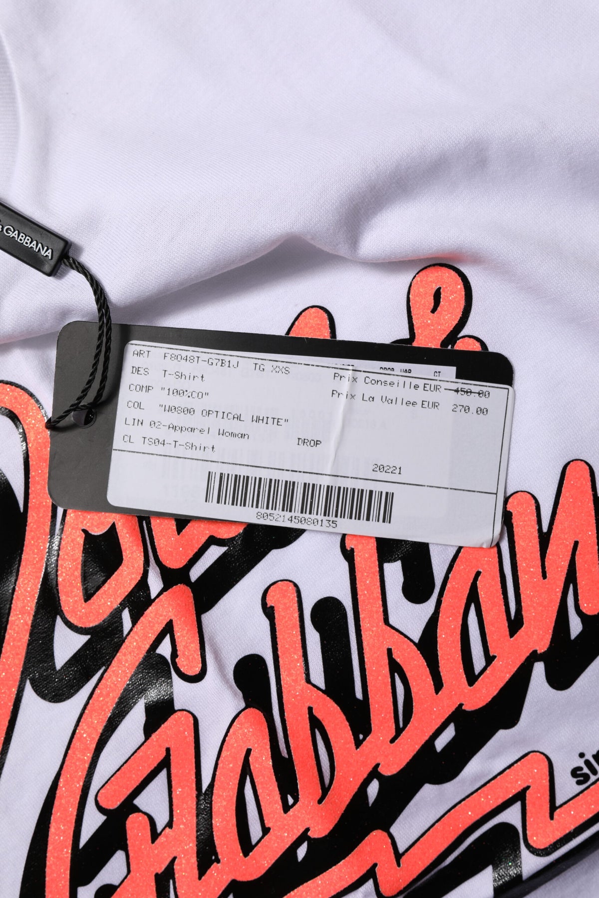 Dolce & Gabbana T-shirt en coton blanc avec imprimé graphique