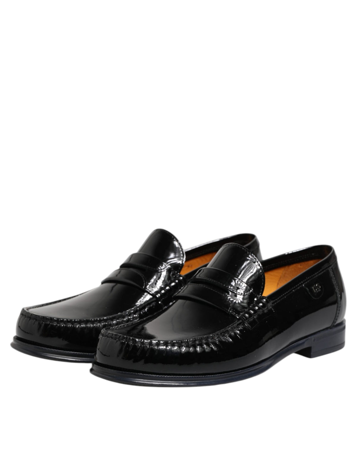 Dolce & Gabbana Black Leather Slip-On Loafers for Men