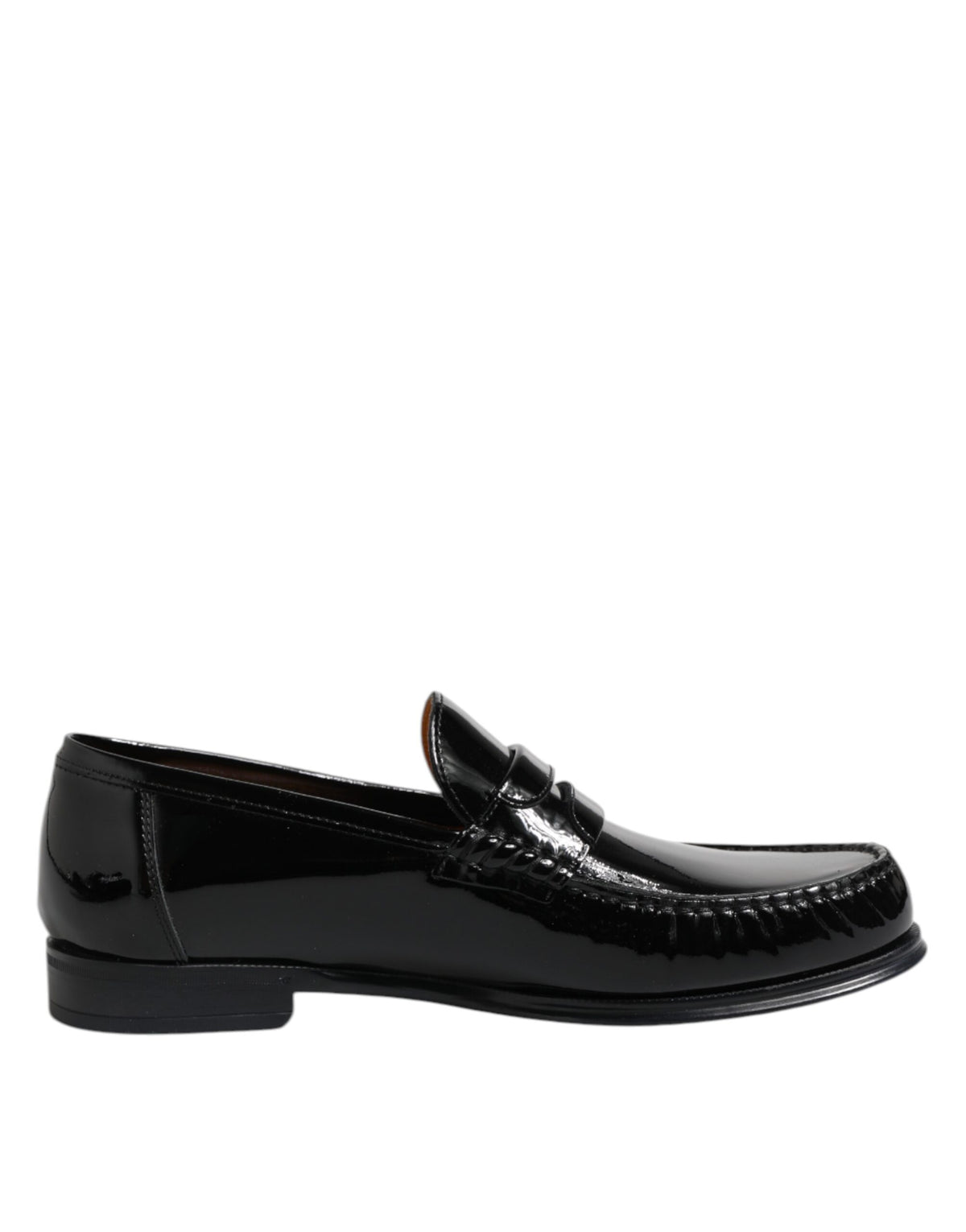 Dolce & Gabbana Black Leather Slip-On Loafers for Men