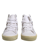 Maison Margiela Sneakers Femmes Mi-Tops Blancs à Lacets