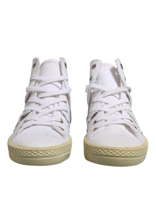 Maison Margiela Sneakers Femmes Mi-Tops Blanches à Lacets