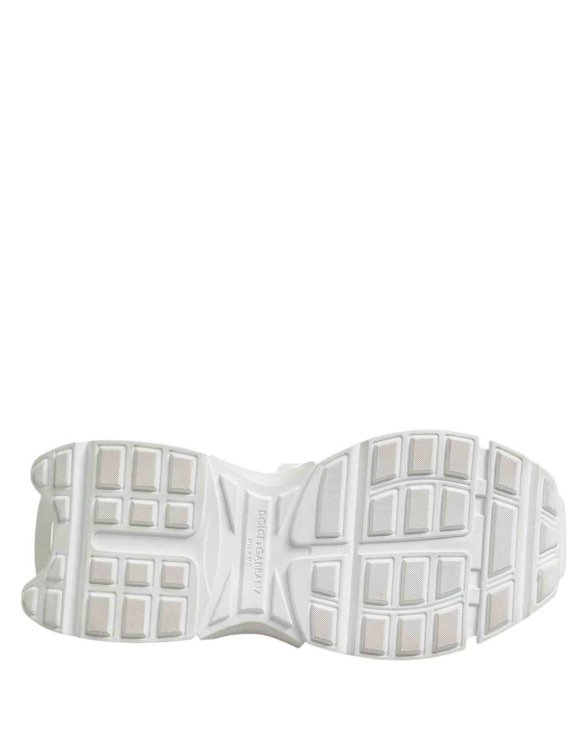 Dolce & Gabbana White Gray Low Top Space Sneakers