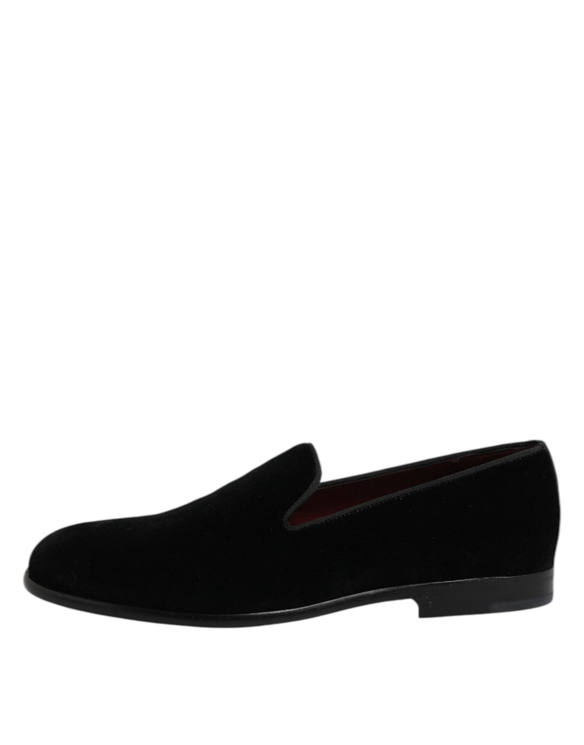 Dolce & Gabbana Black Velvet Slip On Loafers for Men