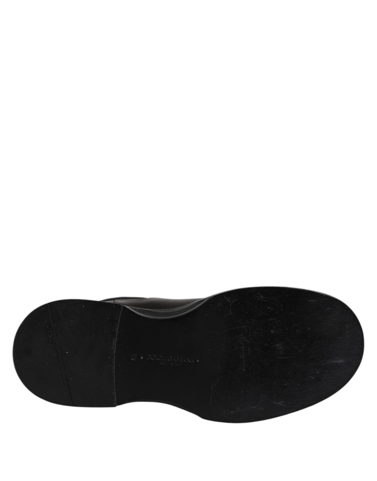Dolce & Gabbana Bottes en Cuir Noir Mi-Mollet - Chaussures pour Hommes