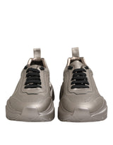 Dolce & Gabbana DAYMASTER Silver Leather Sneakers for Men