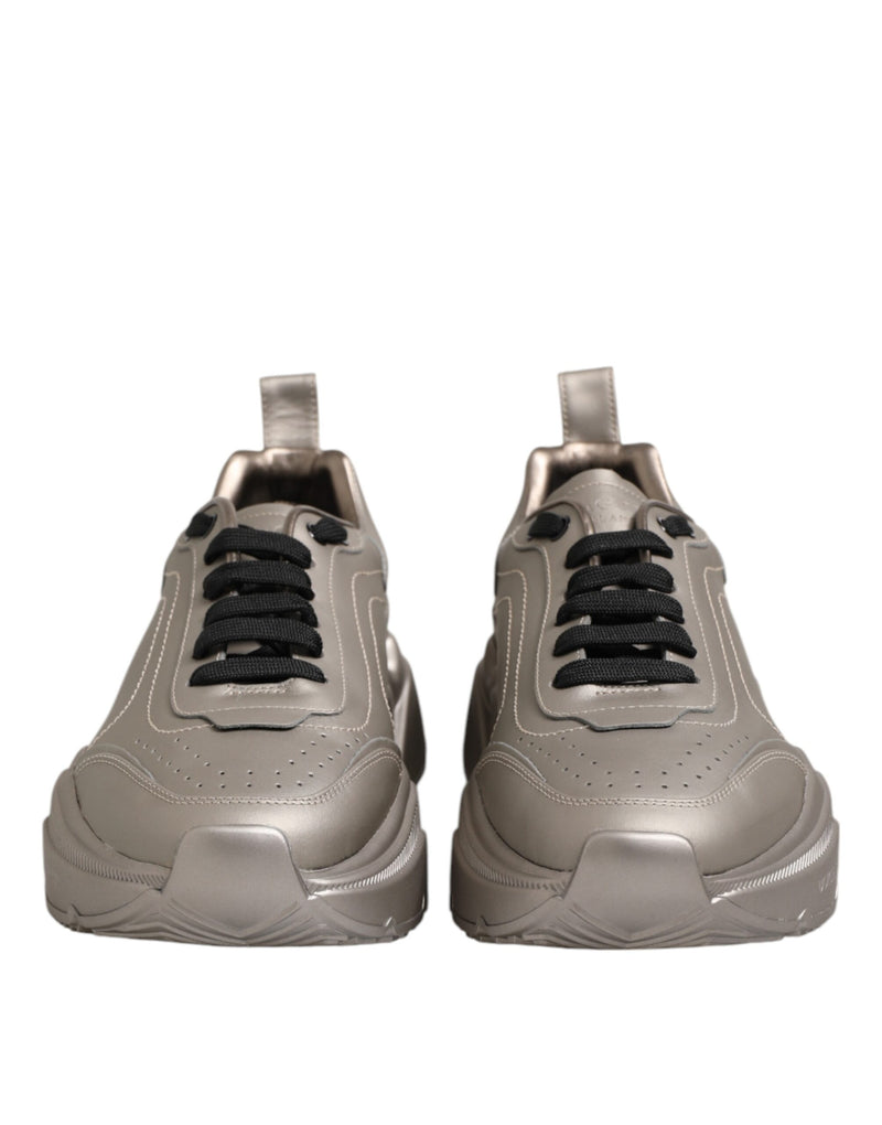 Dolce & Gabbana DAYMASTER Silver Leather Sneakers for Men