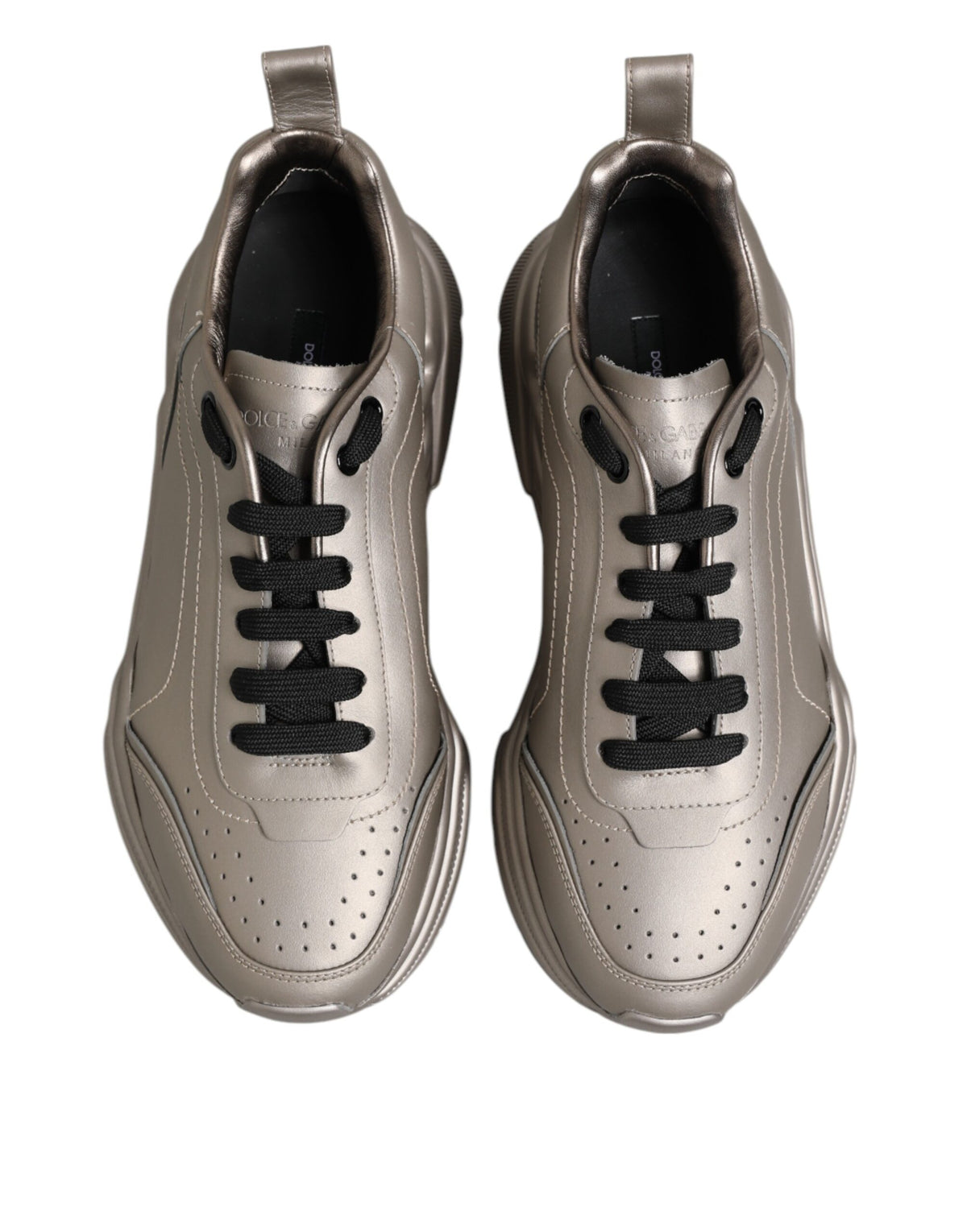 Dolce & Gabbana DAYMASTER Silver Leather Sneakers for Men