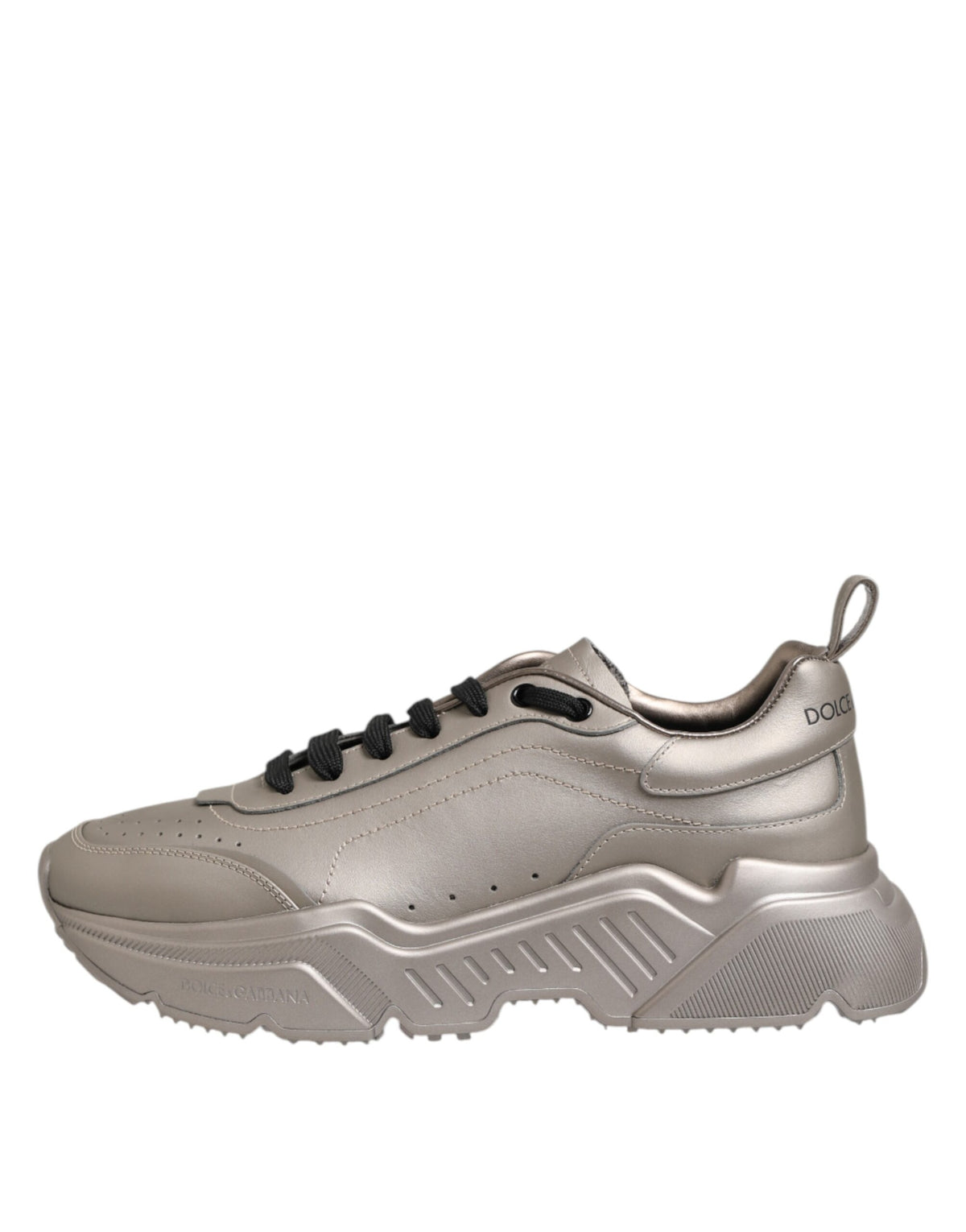 Dolce & Gabbana DAYMASTER Silver Leather Sneakers for Men