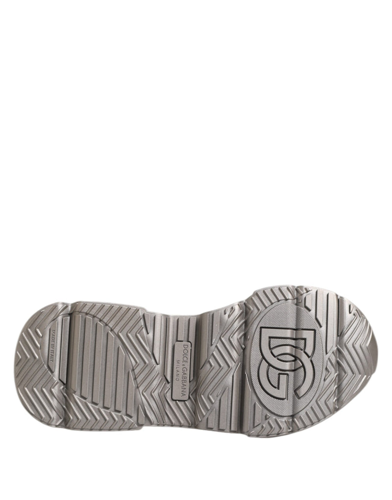 Dolce & Gabbana DAYMASTER Silver Leather Sneakers for Men