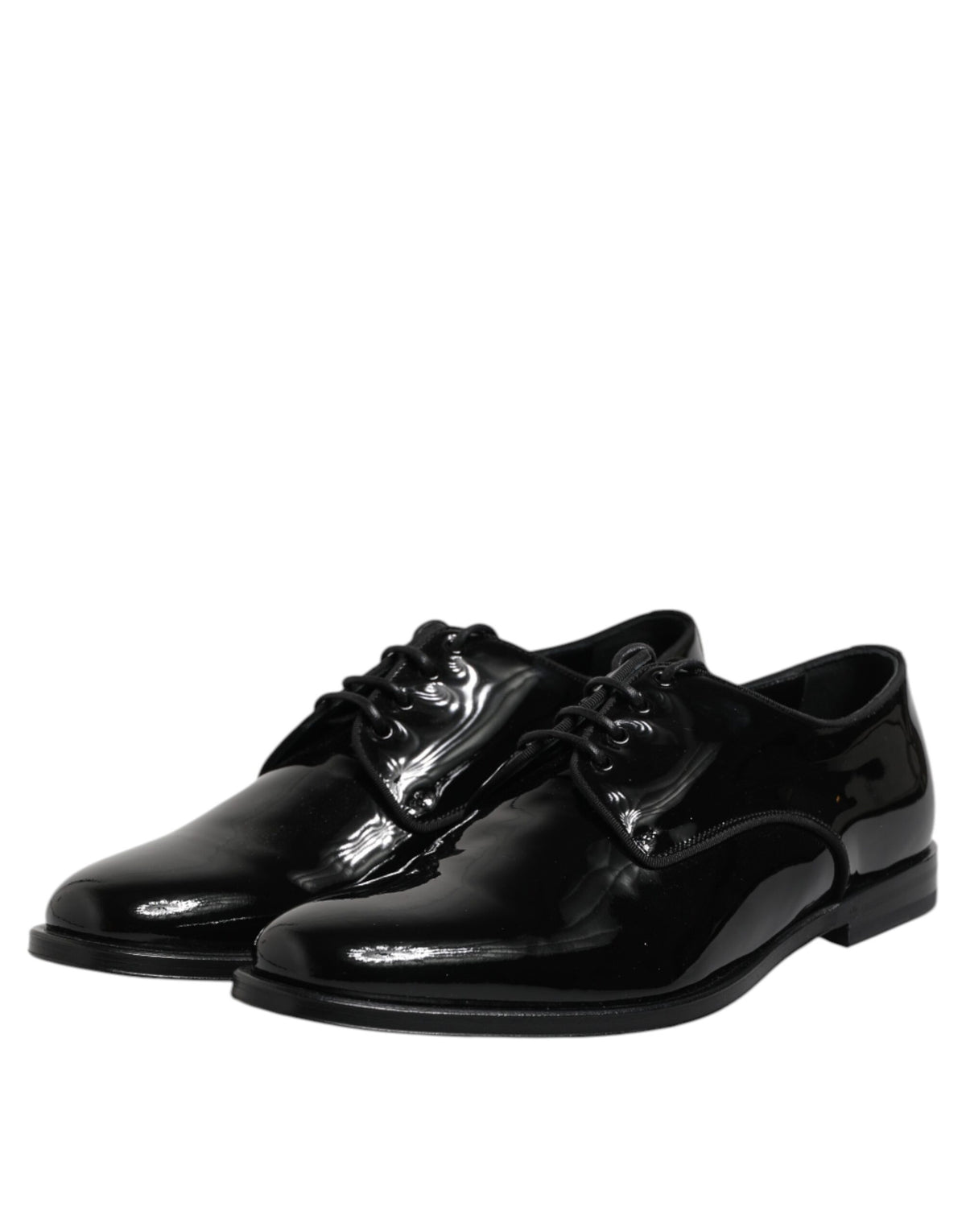 Dolce & Gabbana Derby en Cuir Verni Noir pour Homme