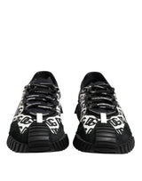 Dolce & Gabbana Black Logo Lace Up Low Top NS1 Sneakers