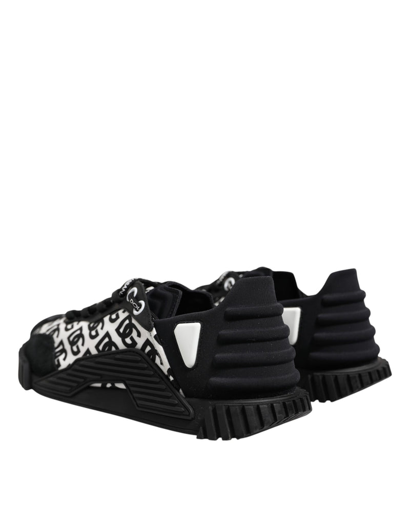 Dolce & Gabbana Black Logo Lace Up Low Top NS1 Sneakers