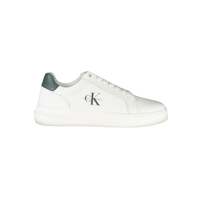 Calvin Klein White Leather Men Sneaker - Stylish Comfort