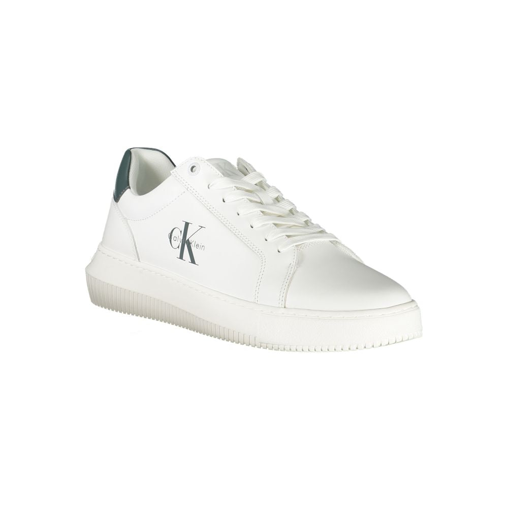 Calvin Klein White Leather Men Sneaker - Stylish Comfort