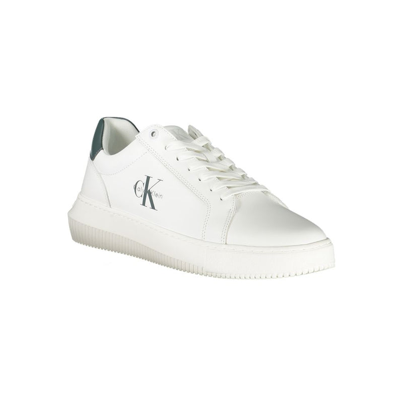Calvin Klein White Leather Men Sneaker - Stylish Comfort