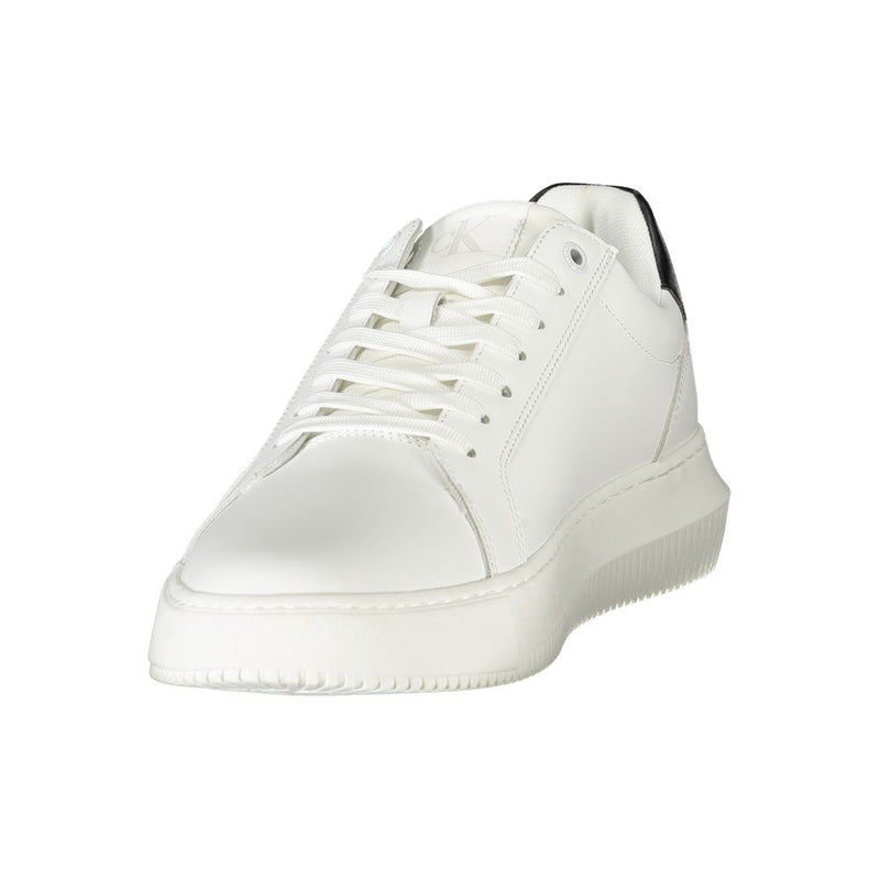 Calvin Klein White Leather Men Sneaker - Urban Chic Footwear
