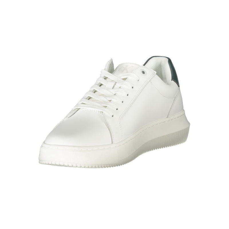 Calvin Klein White Leather Men Sneaker - Stylish Comfort