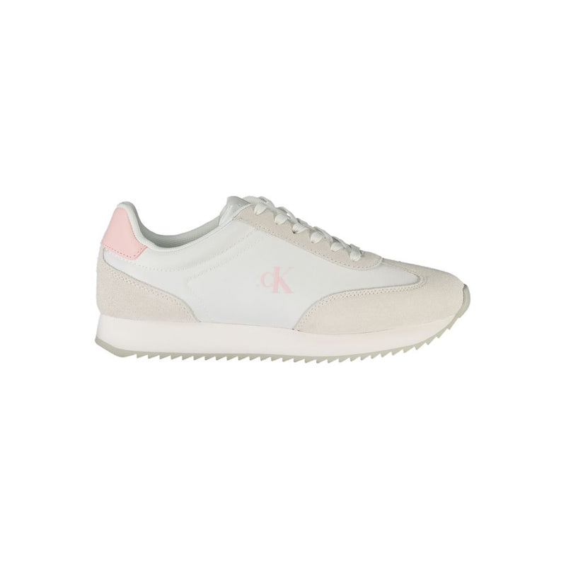 Calvin Klein White Leather Women Sneaker - Stylish & Comfortable