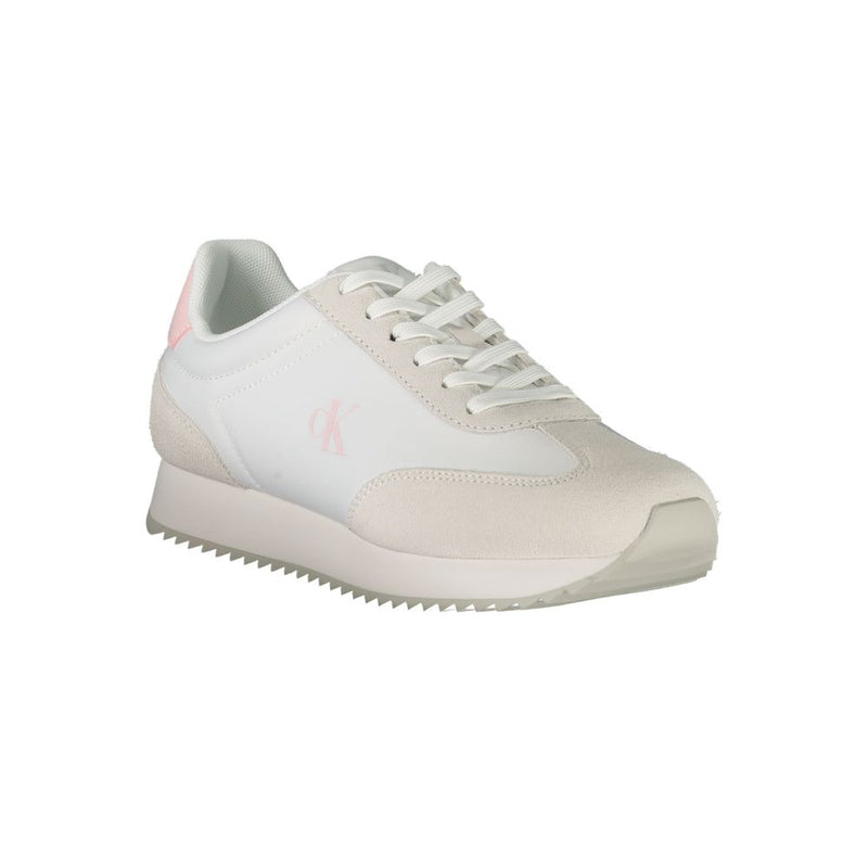 Calvin Klein White Leather Women Sneaker - Stylish & Comfortable