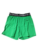 Dolce & Gabbana Green Cotton Regular Boxer Shorts
