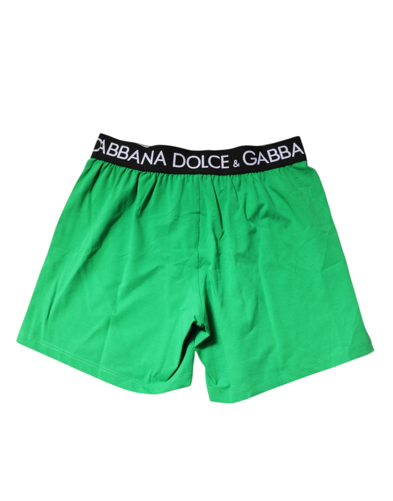 Dolce & Gabbana Green Cotton Regular Boxer Shorts