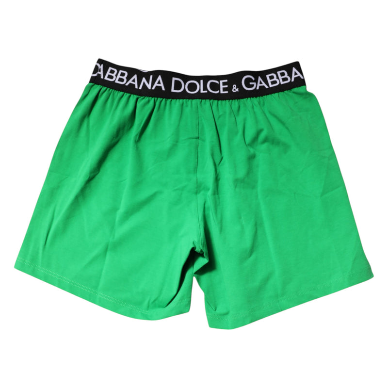 Dolce & Gabbana Green Cotton Regular Boxer Shorts