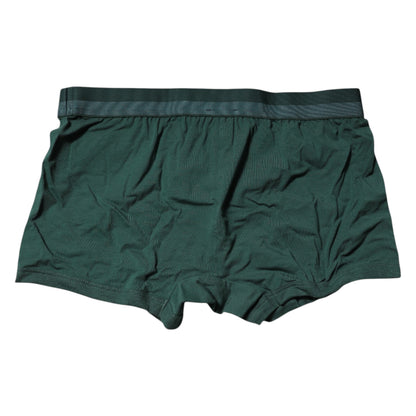 Dolce & Gabbana Green Cotton Regular Men Boxer Brief Underwear