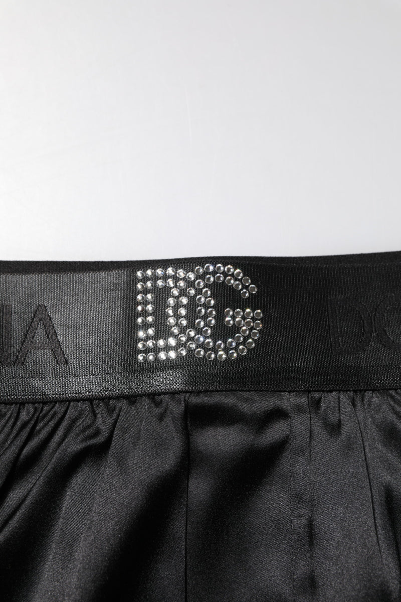 Dolce & Gabbana Black Logo Waist Regular Boxer Shorts