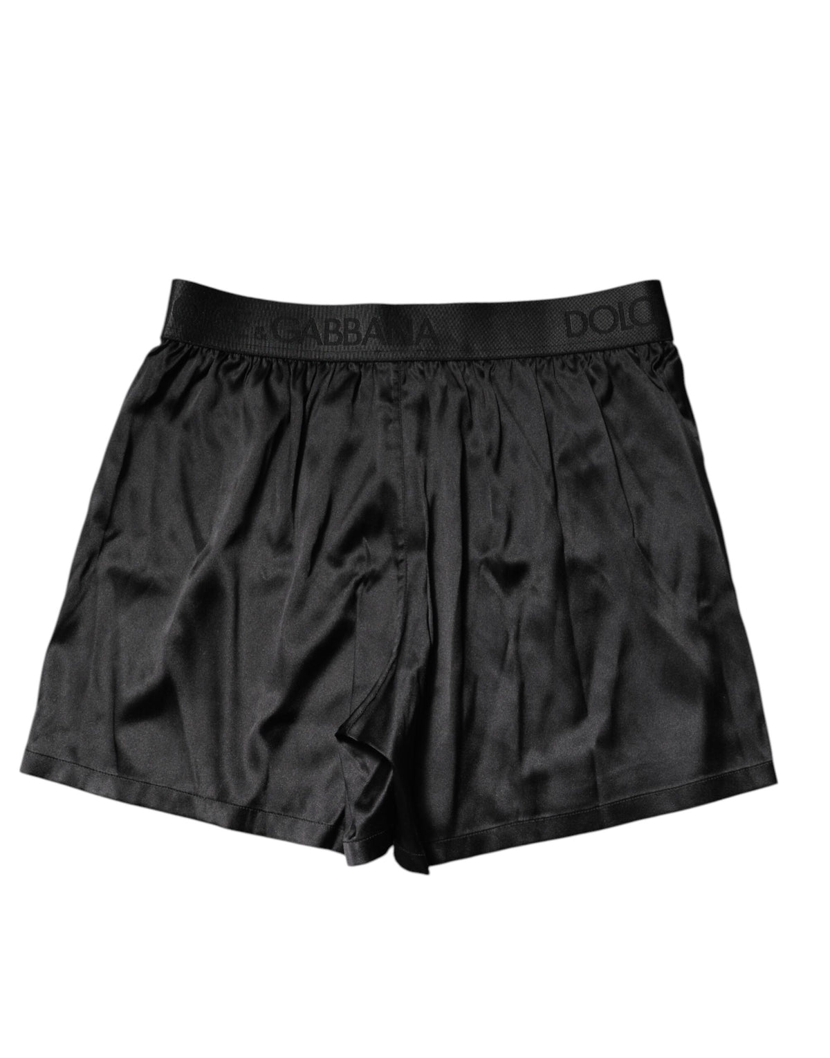 Dolce & Gabbana Black Logo Waist Regular Boxer Shorts