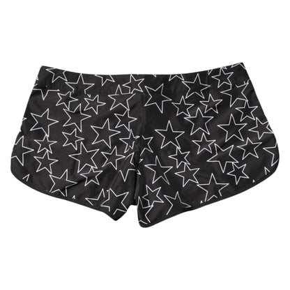 Dolce & Gabbana Black Star Print Beachwear Shorts Swimwear
