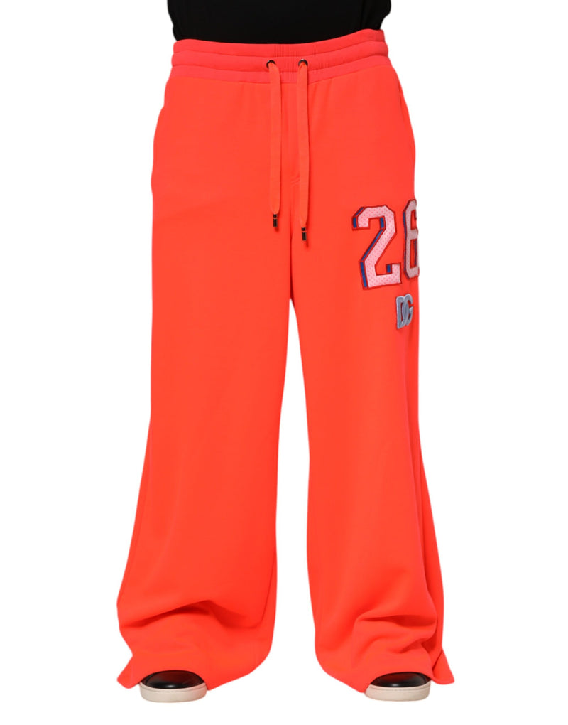 Pantalon de jogging homme en polyester orange Dolce &amp; Gabbana