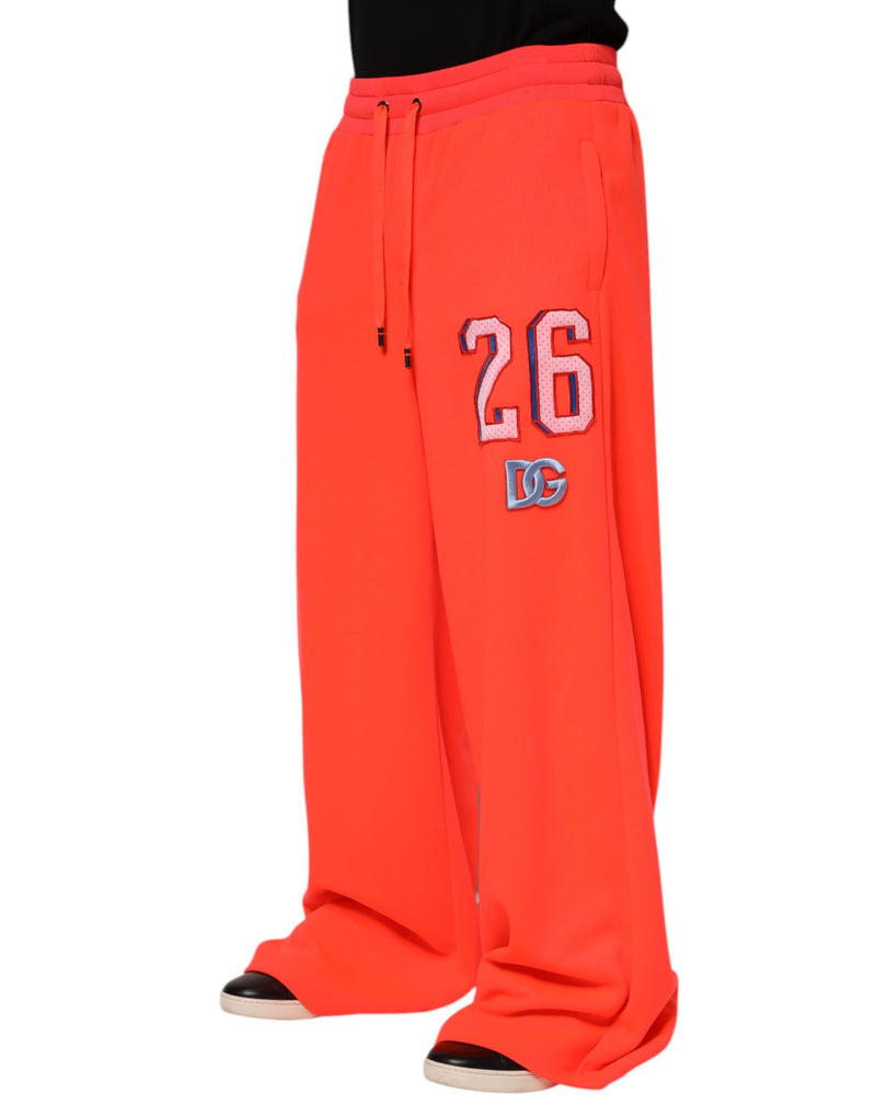 Pantalon de jogging homme en polyester orange Dolce &amp; Gabbana