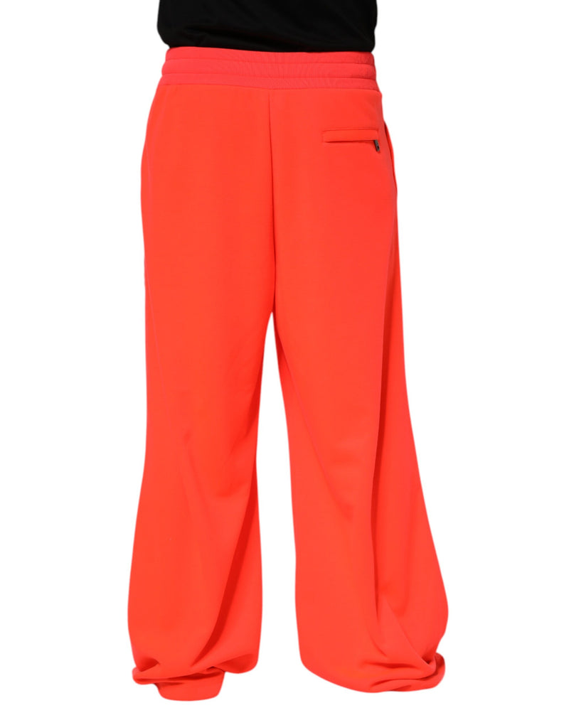Pantalon de jogging homme en polyester orange Dolce &amp; Gabbana