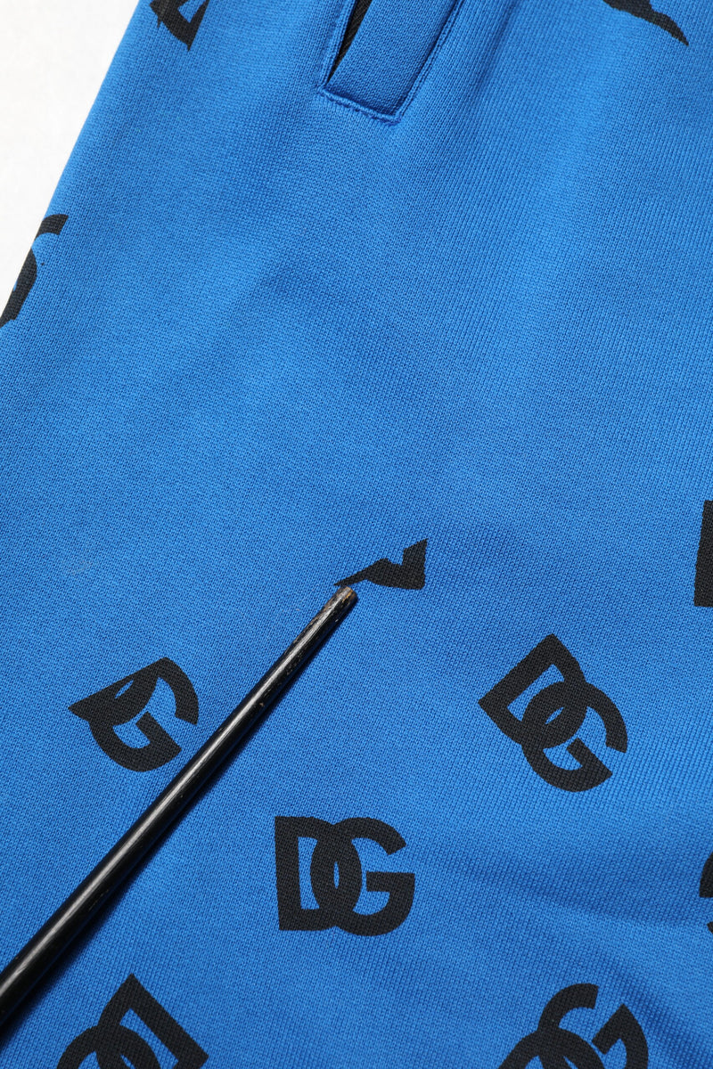 Sweat-pants homme Dolce &amp; Gabbana, jogging bleu avec logo imprimé.