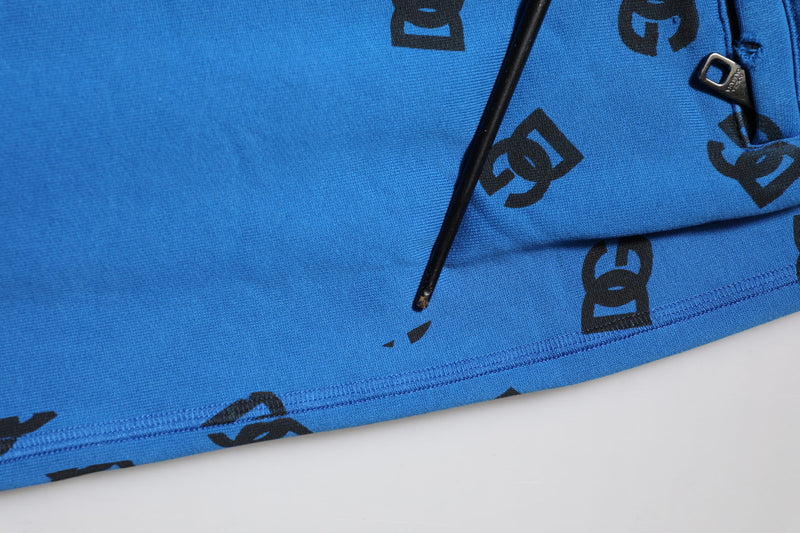 Sweat-pants homme Dolce &amp; Gabbana, jogging bleu avec logo imprimé.
