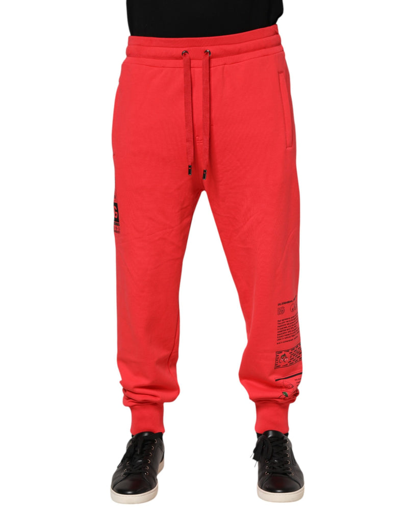 Pantalon de jogging en coton rouge pour homme Dolce &amp; Gabbana