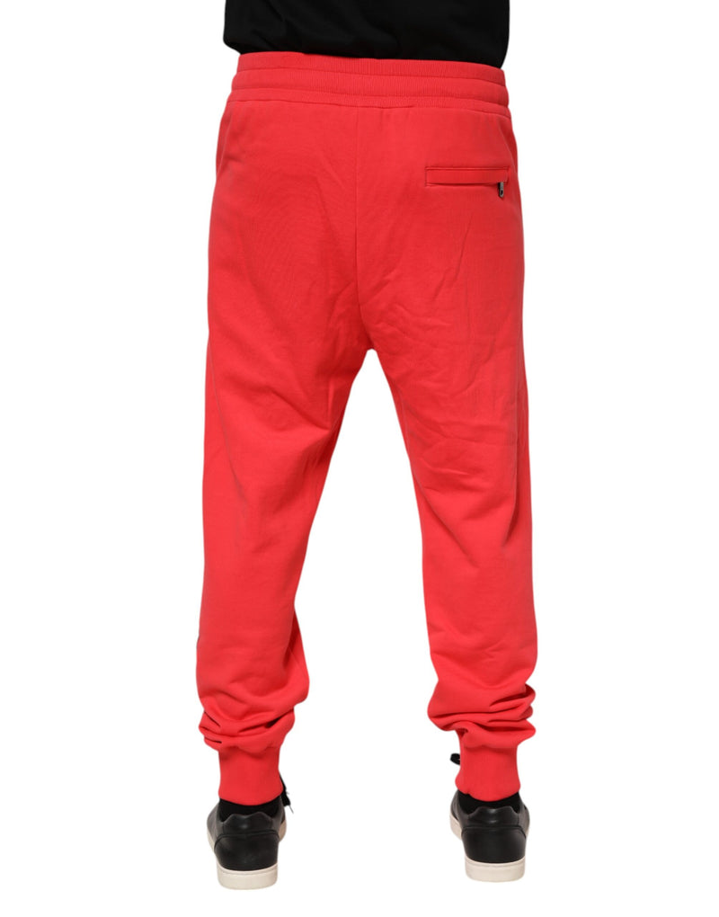 Pantalon de jogging en coton rouge pour homme Dolce &amp; Gabbana