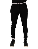 Pantalon de jogging en coton noir pour homme Dolce &amp; Gabbana
