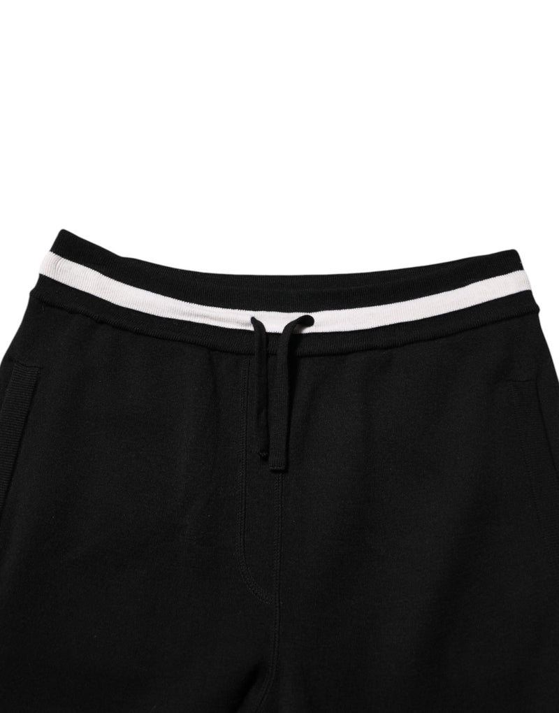 Pantalon de jogging en coton noir pour homme Dolce &amp; Gabbana